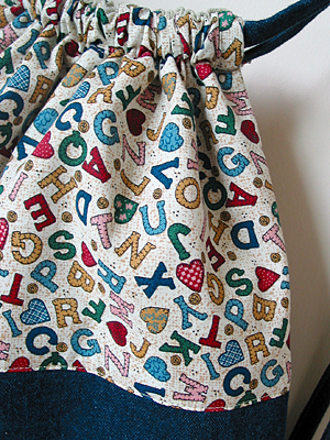 drawstring back pack with lining
