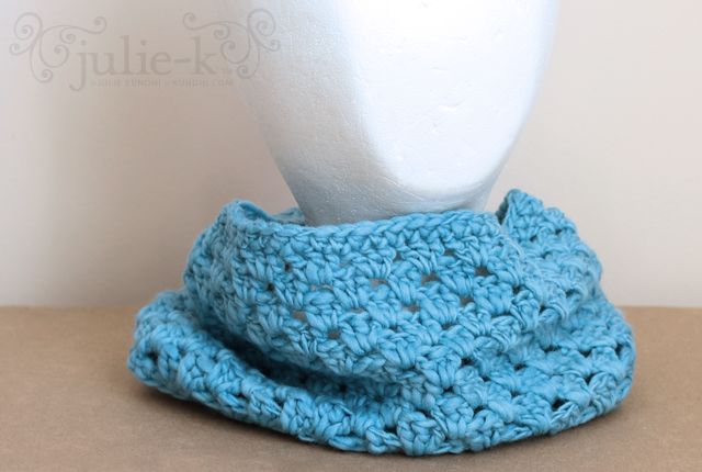 blue granny cowl