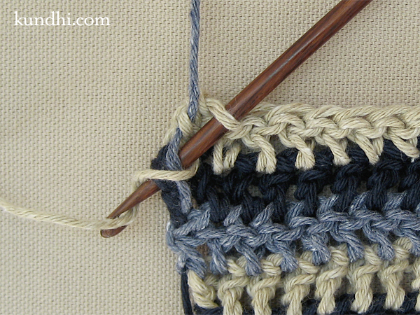 how to: crochet or knit single row stripes