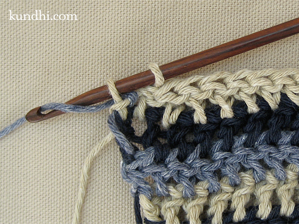 how to: crochet or knit single row stripes