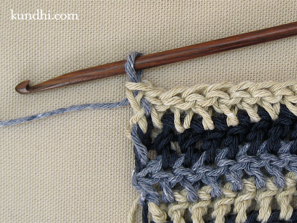 how to: crochet or knit single row stripes