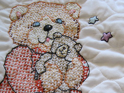 cross stitch baby blanket