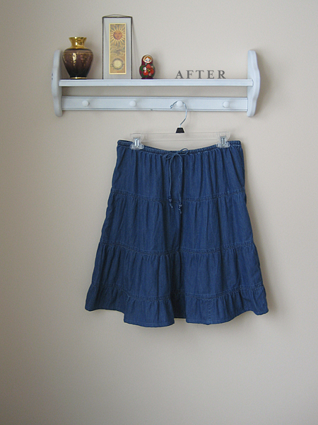 denim skirt refashion