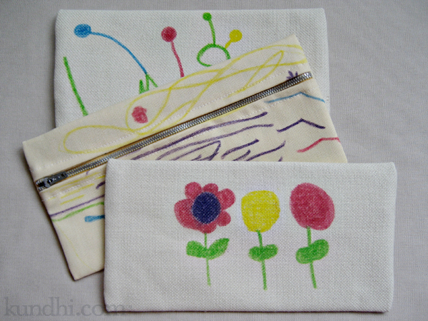 tutorial fabric marker artwork on sewing gifts