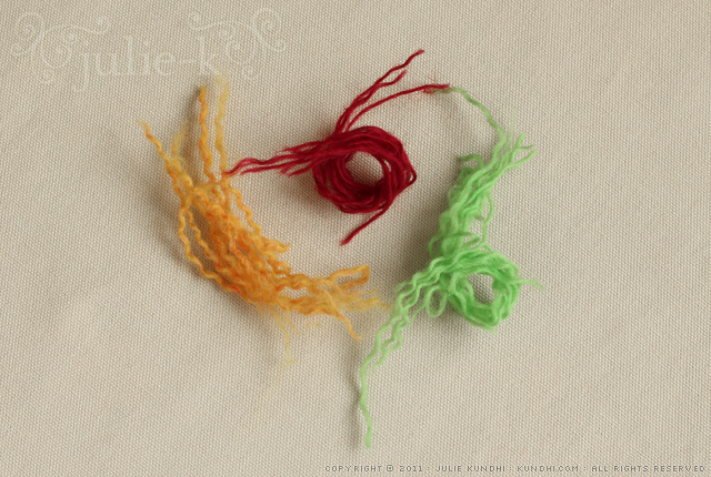 how to make felted beads from leftover wool yarn