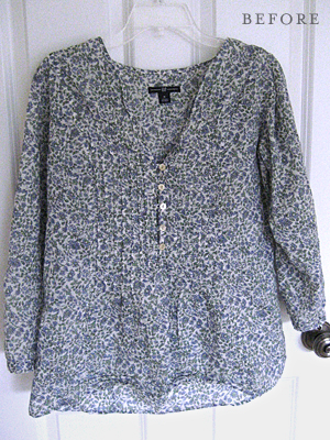 floral shirt refashion