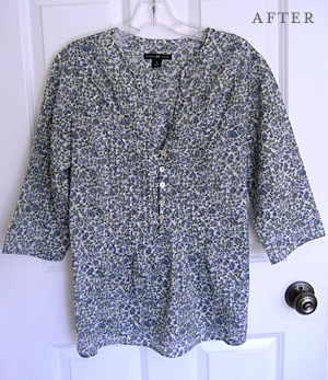 floral shirt refashion