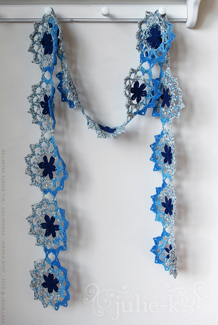 flower motif scarf