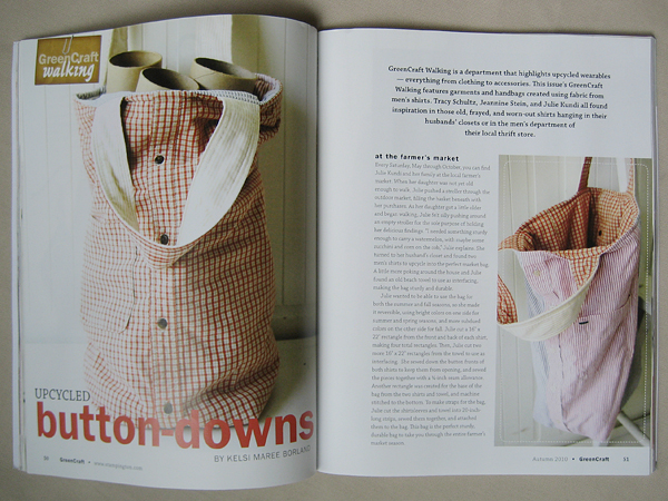green craft magazine farmers market tote