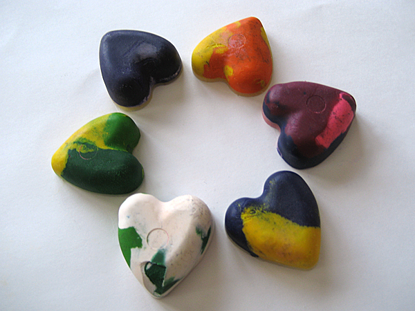 microwave heart crayons