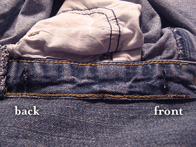 Adding elastic to a jeans waistband (buttonhole elastic tutorial) -  Elizabeth Made This