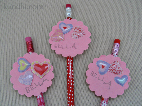 valentine's day pencil toppers