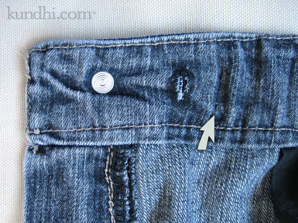 tightening jeans waist