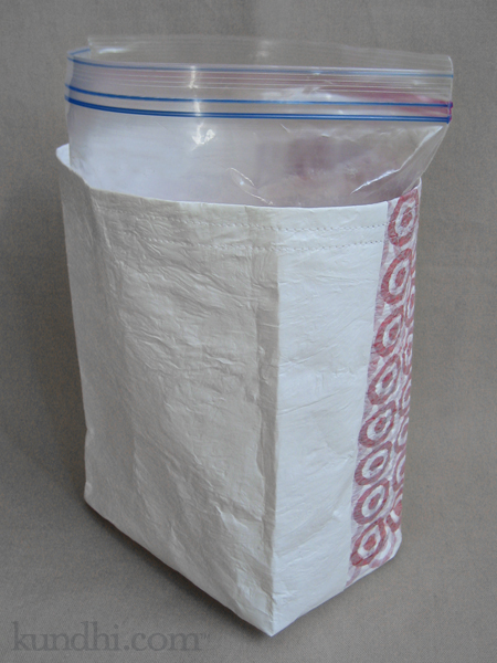 fused plastic grocery bag lunch bowl