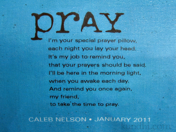 prayer pillow