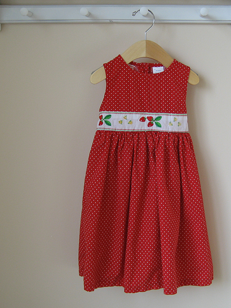 red strawberry dress