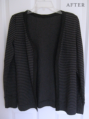 t-shirt to cardigan