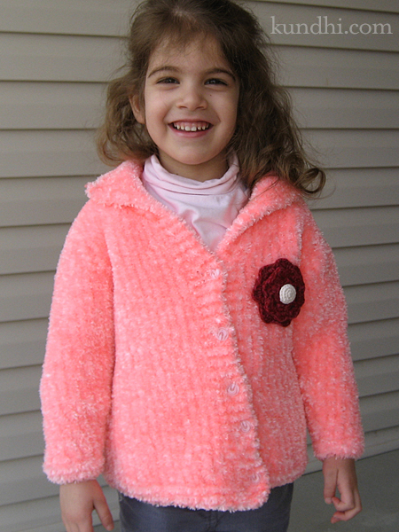 pink hand knit sweater